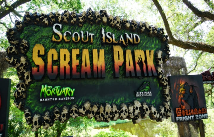 Scout Island Scream Park Mortuary New Orleans City Park